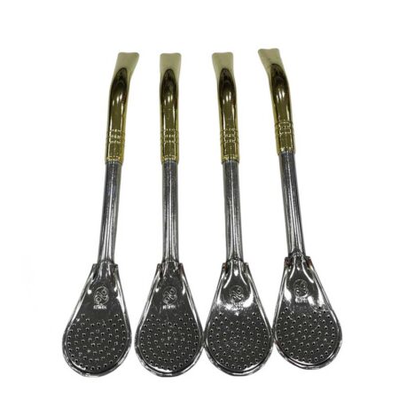 Bombilla acero pico bronce