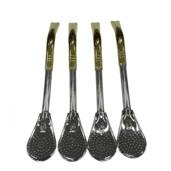 Bombilla acero pico bronce