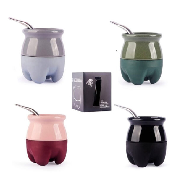 Mate Quechua ceramica - Imagen 2